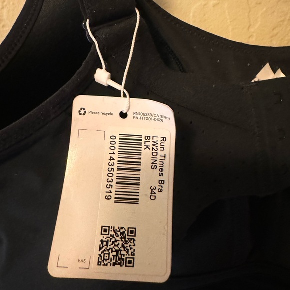 NWT lululemon Run Times high support bra Black 34D - Picture 7 of 7